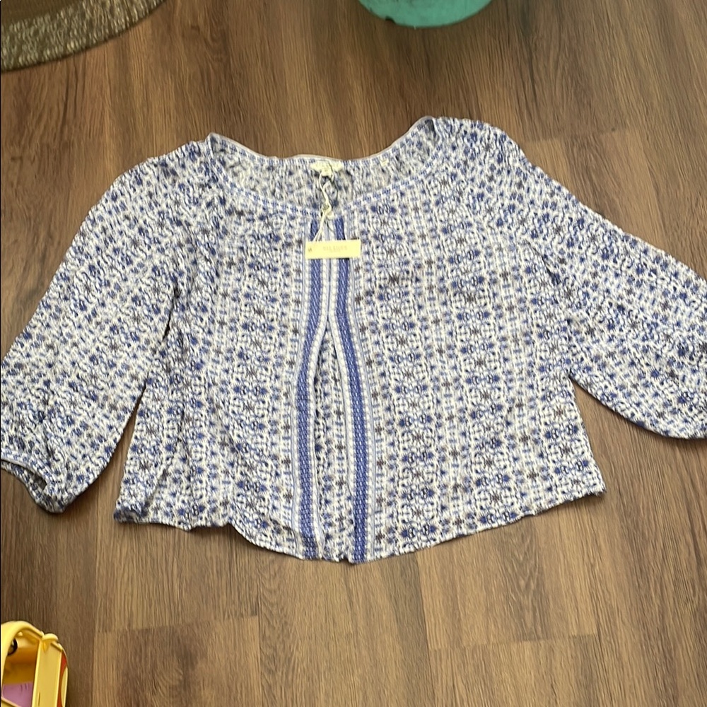 Max Studio London Floral Pleasant- Style Women Blouse Keyhole Neckline XL NWT